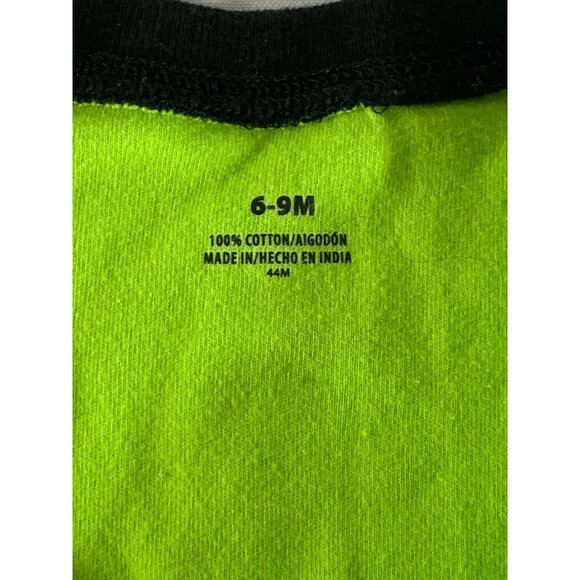 Garanimals Baby 6-9M Frankenstein Sleep Play Bodysuit 2 pc Set Halloween Green - Picture 4 of 16